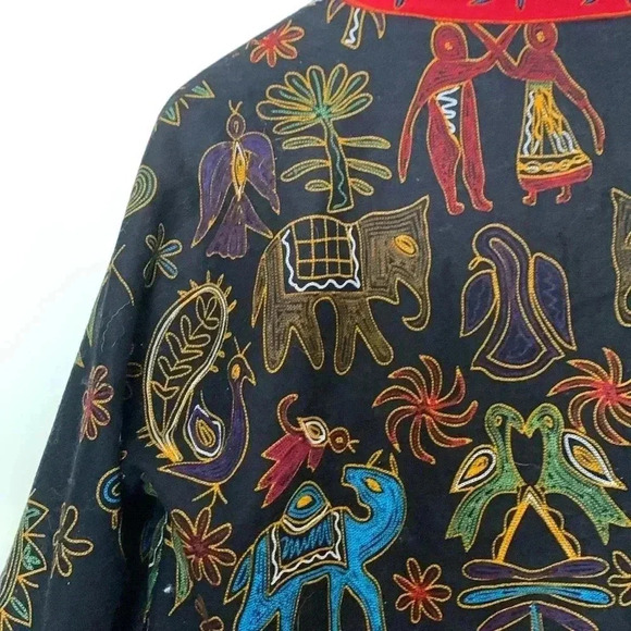 Deliniao China Black Short Jacket Fully Lined  Oriental Vibe - Picture 10 of 13